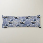 Blue Floral Skull Serie Design 2 Seitenschläferkissen (Rückseite)