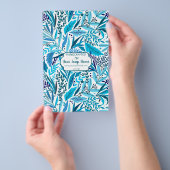 Blue Floral Soap Wrap - Flyer Paper (Handgriff)