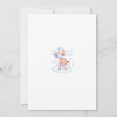 Blue floral Spanish Baby Shower Boy invitation Einladung (Rückseite)