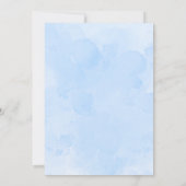 Blue Floral Spring Rabbit Some Bunny 1st Birthday Dankeskarte (Rückseite)