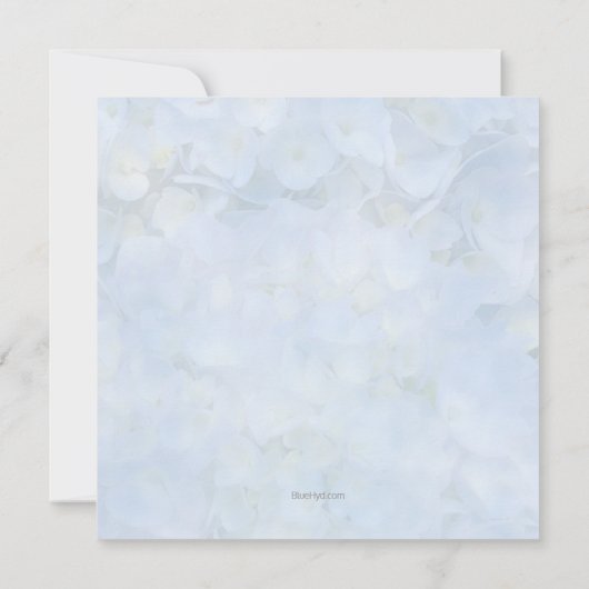 Blue Floral Square Probe Dinner Einladung (Rückseite)