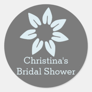 Blue Floral Sticker