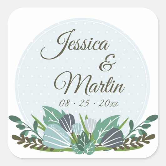 Blue Floral Stickers (Vorderseite)