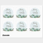 Blue Floral Stickers (Blatt)