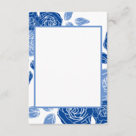 Blue Floral Stilvolle Rose Chic Simple Wedding Begleitkarte