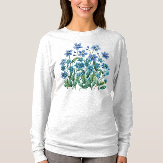 Blue Floral T-Shirt (Vorderseite)