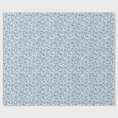 Blue Floral Tapestry Geschenkpapier (Flach)
