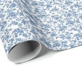 Blue Floral Tapestry Geschenkpapier (Rolleneckpunkt)