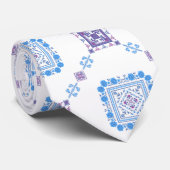 Blue Floral Tatreez Henna Thobe Kleid Krawatte (Gerollt)