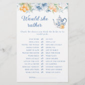 Blue Floral Tee Pot würde sie eher Bridal Spiel (Vorderseite)