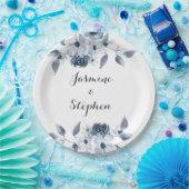 Blue Floral Teller anpassen (Party)