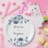 Blue Floral Teller anpassen (Party)