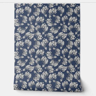 Blue floral texture wallpaper  tapete