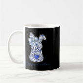 Blue Floral Toile Chinoiserie Bunny Easter For Gir Kaffeetasse (Links)