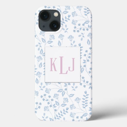 Blue Floral, Tough Xtreme Phone Case (Rückseite)