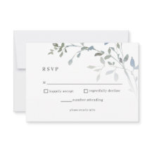 Blue Floral UAWG Wedding Card
