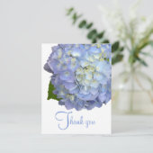 Blue Floral Vielen Dank, dass Sie leere Flachkarte Dankeskarte (Stehend Vorderseite)