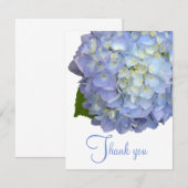 Blue Floral Vielen Dank, dass Sie leere Flachkarte Dankeskarte (Vorne/Hinten)