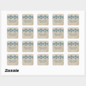 Blue Floral Vintage Wedding Stickers (Blatt)