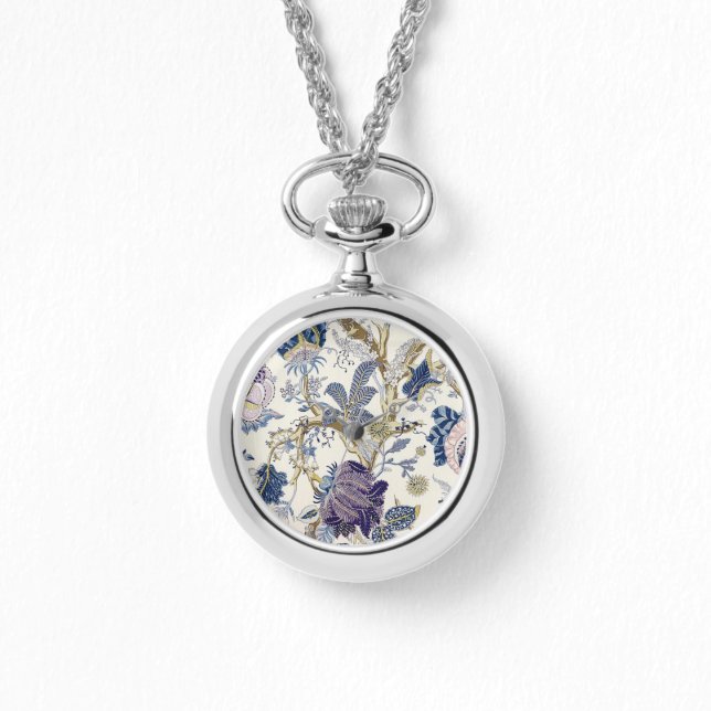 Blue Floral W. Morris Pattern Watch Armbanduhr (Vorderseite)