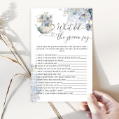 Blue Floral Was hat der Bräutigam gesagt, Brautspi