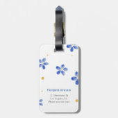 Blue Floral Watercolor Grandma Gepäckanhänger (Rückseite vertikal)