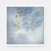 Blue Floral Watercolor Poppies Decoupage Serviette (Vorderseite)