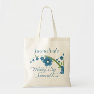 Blue Floral Wedday Survival Kit Tasche