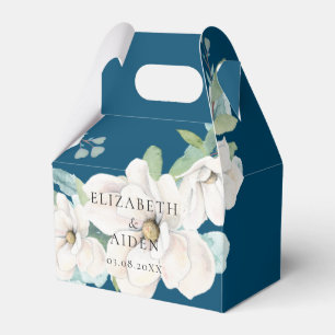 Blue Floral Wedding Box Geschenkschachtel