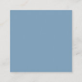 Blue Floral Wedding Card Begleitkarte (Rückseite)