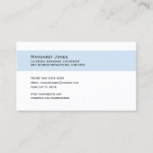 Blue Floral Wedding Celebrant Business Card Visitenkarte (Vorderseite)