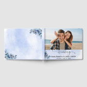 Blue Floral Wedding Classic Gästebuch (Voll)