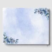 Blue Floral Wedding Classic Gästebuch (Rückseite)