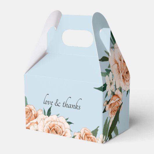 Blue Floral Wedding Collection Gevor Box Geschenkschachtel (Rückseite)