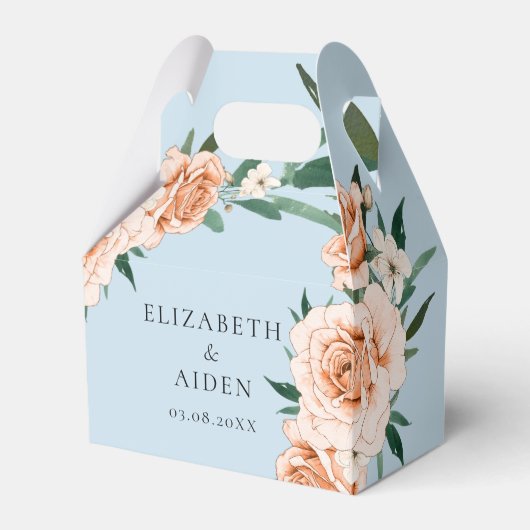 Blue Floral Wedding Collection Gevor Box Geschenkschachtel (Vorderseite)