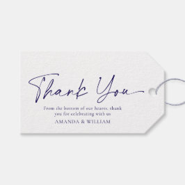 Blue Floral Wedding Danke Tag Geschenkanhänger