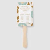 Blue Floral Wedding Fächer (Rückseite)