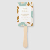 Blue Floral Wedding Fächer (Vorderseite)