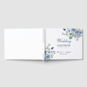 Blue Floral Wedding Gästebuch (Voll)