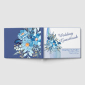 Blue Floral Wedding Guest Book Gästebuch (Voll)