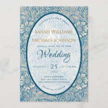 Blue Floral Wedding Marigold William Morris