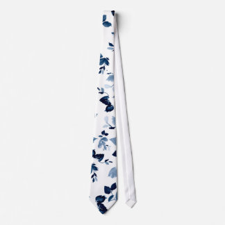 Blue Floral Wedding Necktie Krawatte