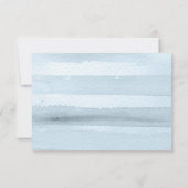 Blue Floral Wedding Response Card RSVP Karte (Rückseite)