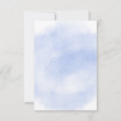Blue Floral Wedding RSVP Cards Karte (Rückseite)