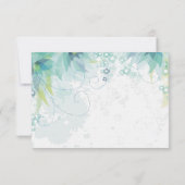 Blue Floral Wedding RSVP Karte (Rückseite)