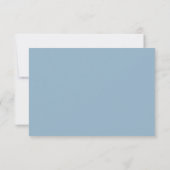 Blue Floral Wedding speichern das Datum der Einlad Save The Date (Rückseite)