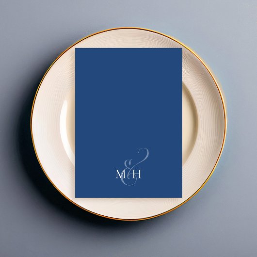 Blue Floral Wedding Tischnummer Custom