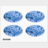 Blue Floral Wedding Umschlag Aufkleber Stickers (Blatt)