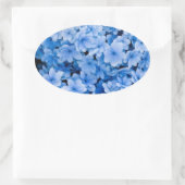Blue Floral Wedding Umschlag Aufkleber Stickers (Tasche)