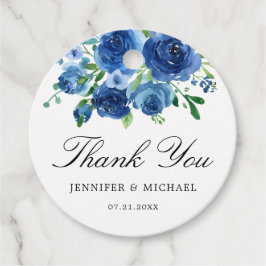 Blue Floral Wedding Vielen Dank für Ihr Interesse  Geschenkanhänger